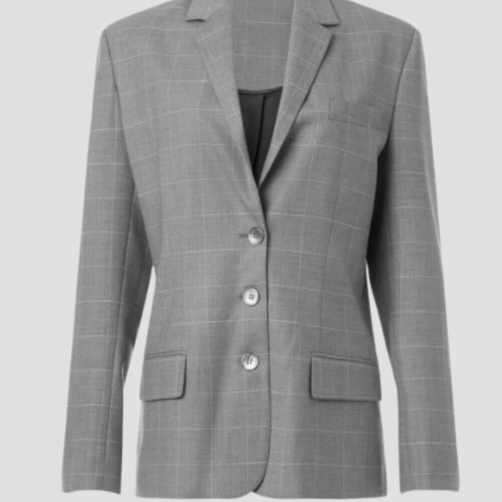 Marissa Webb Grey Plaid Blazer - Large